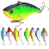 lure plastic hard lure vib one piece 18 8g7cm long casting lure with 2 treble hooks sinking lure for bass trout walleye redfish