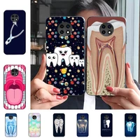dentist tooth pattern phone case for redmi 9 5 s2 k30pro silicone fundas for redmi 8 7 7a note 5 5a capa