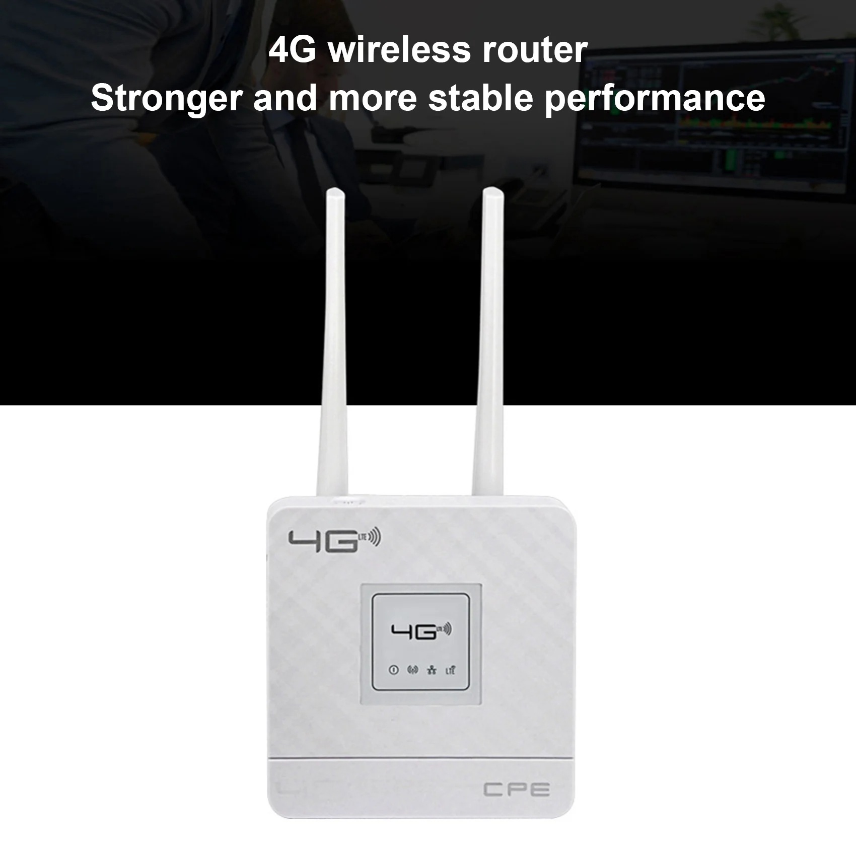 

LTE Router 150Mbps 4G CPE Wireless Router External Antennas Wifi Modem with RJ45 Port and SIM Card Slot EU Plug