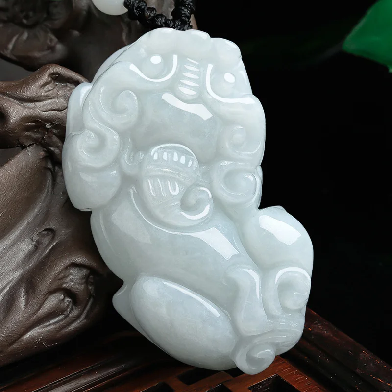 

Hot Selling Natural Hand-carve Jade Lucky Pixiu Necklace Pendant Fashion Jewelry Men Women Luck Gifts Amulet