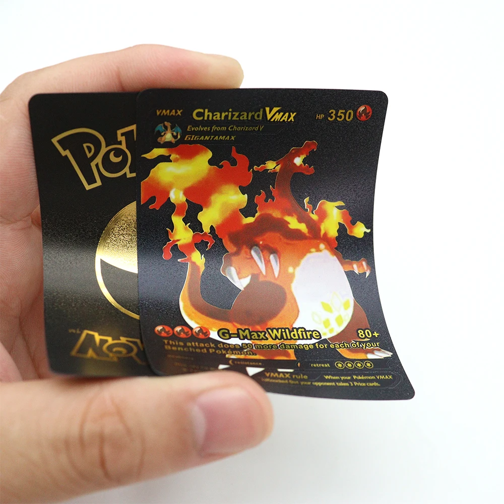 Карты Pokemon Metal Gold Vmax GX 27-54 шт./компл. энергетическая карта Charizard Pikachu редкая
