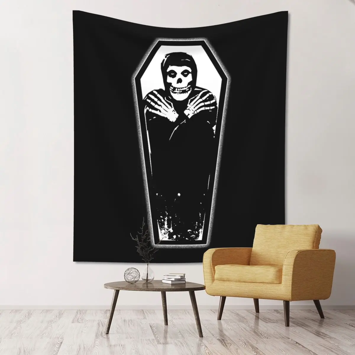 

Misfits Skull Tapestry Wall Hanging Hippie Polyester Tapestry Art Wall Blanket Room Home Decor 95x73cm