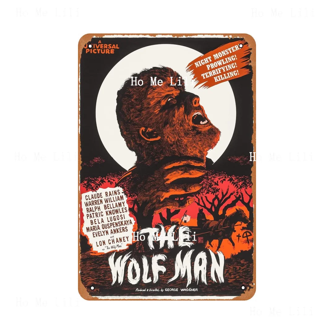 Винтажный металлический жестяной знак волк 2015 плакат из фильма ужасы для