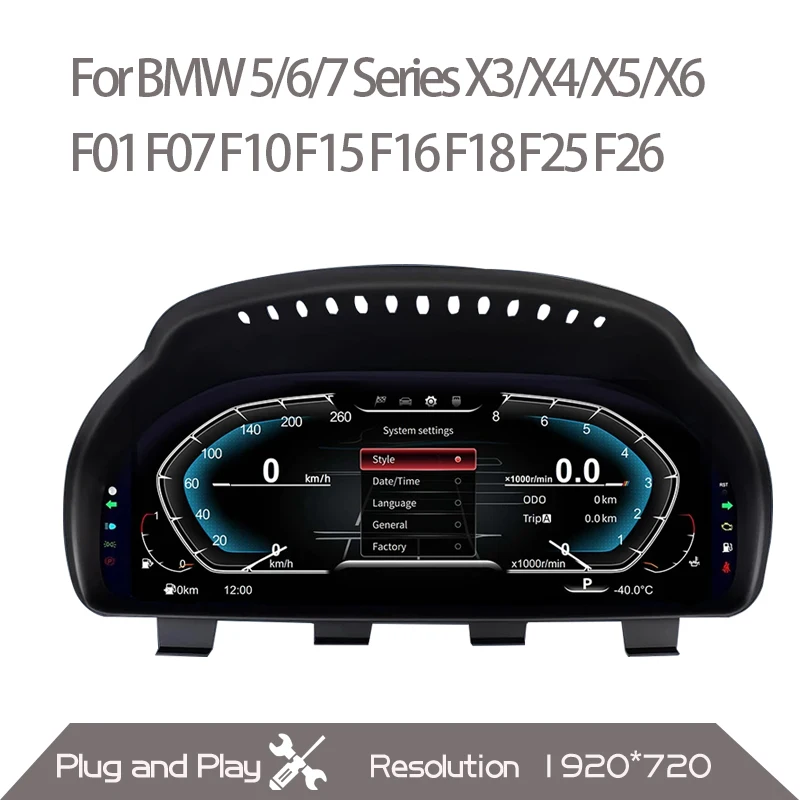 

Для BMW 5/6/7 серии X3/X4/X5/X6 F01 F07 F10 F15 F16 F18 F25 F26 цифровой приборной панели спидометр ЖК-кластер приборной панели