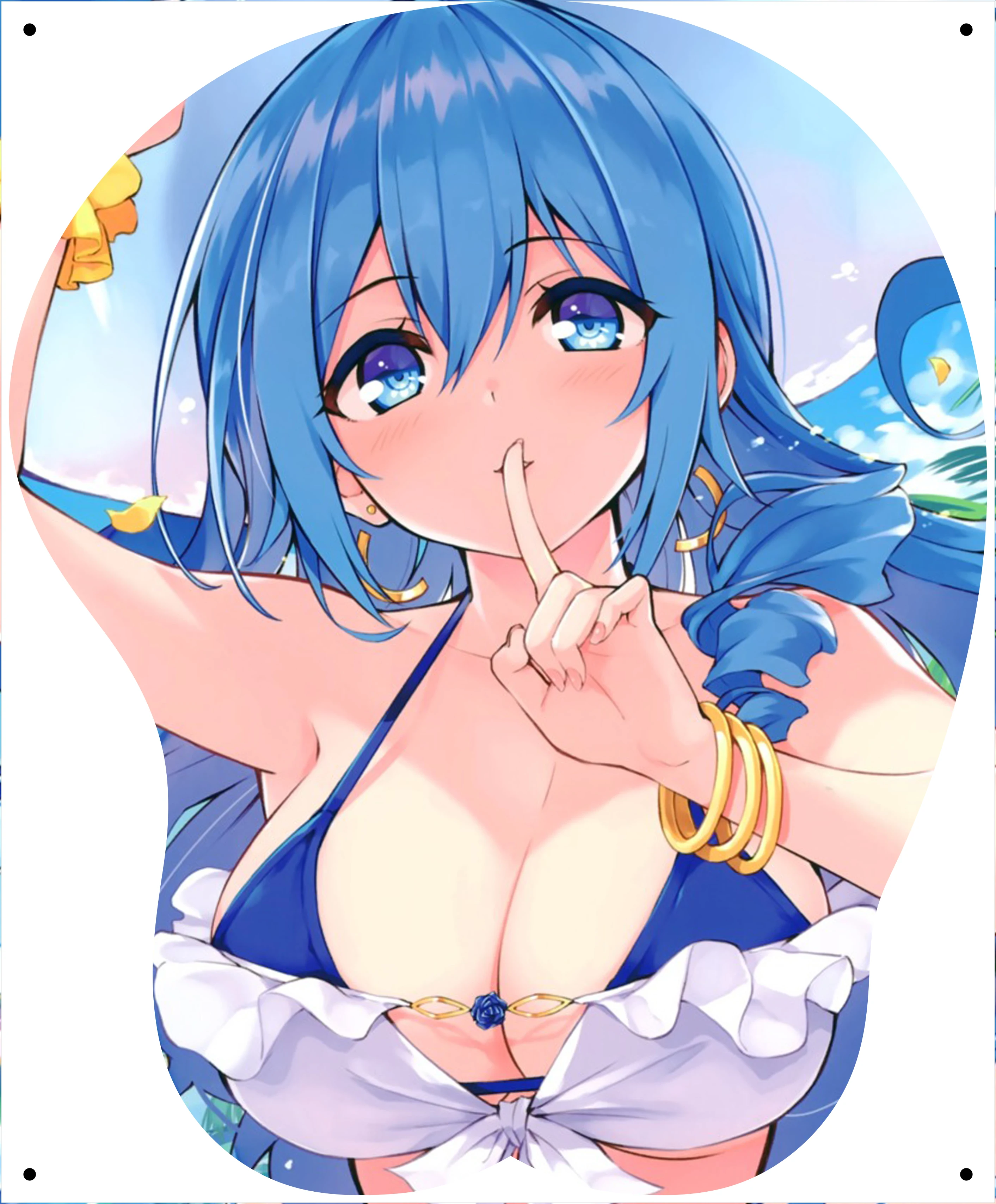 

New Japanese anime silicone 3d mouse pad 3d chest mouse pad free shipping