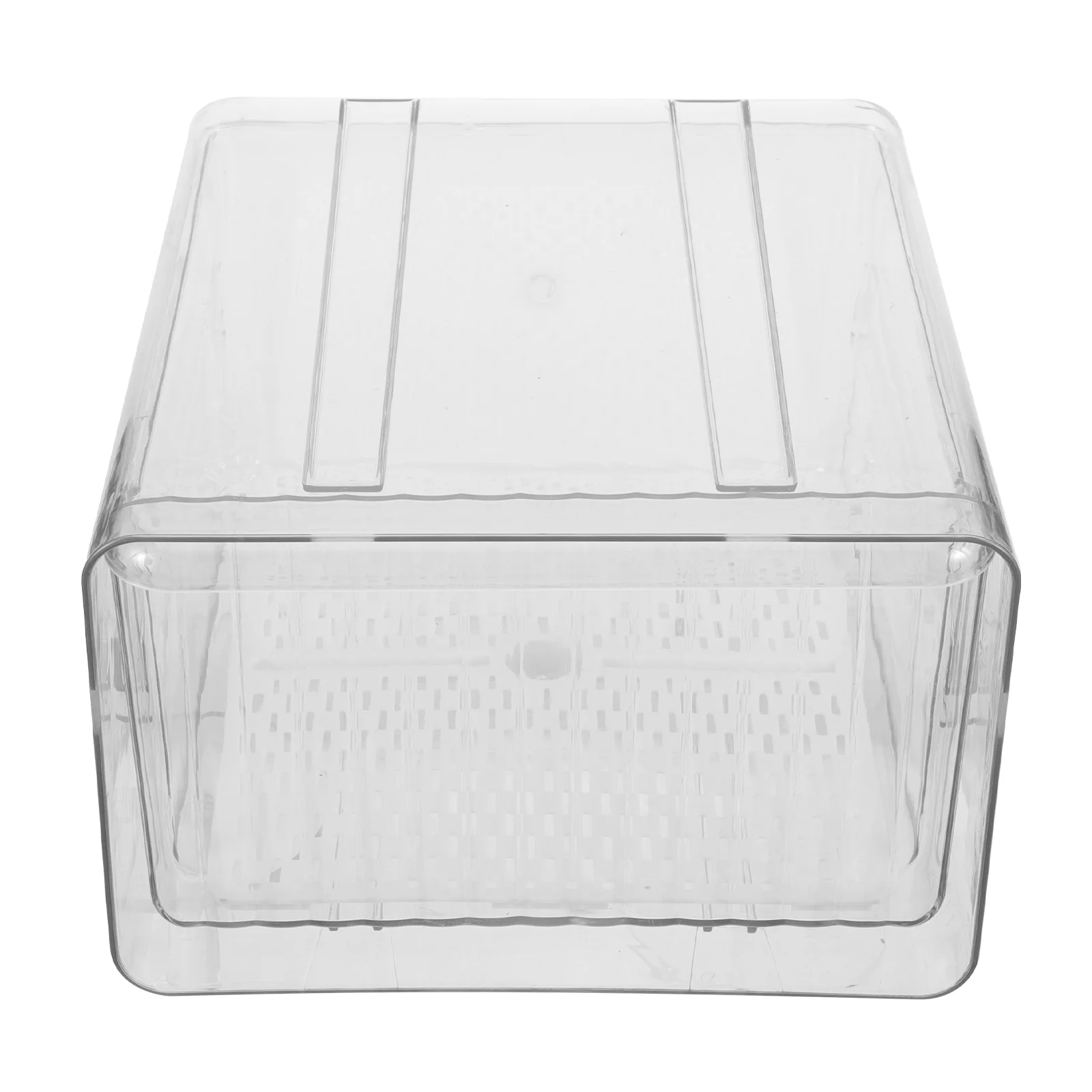 

Crisper Plastic Storage Bin Drawer Refrigerator Drawers Organizer Clear Bins Stackable