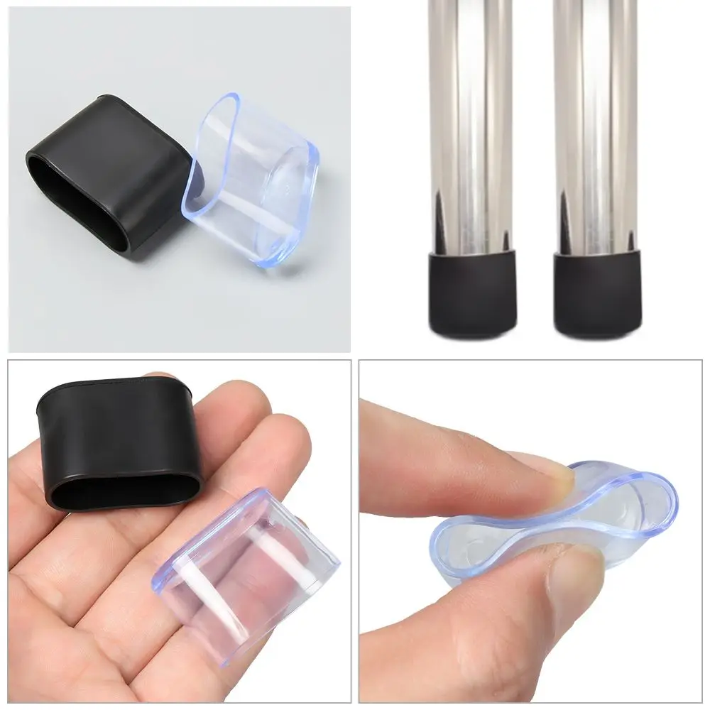 

4Pcs New Round Bottom Floor Protectors Cups Furniture Feet Non-Slip Covers Silicone Pads Chair Leg Caps
