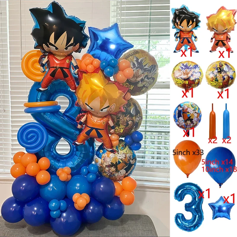 Фото Набор воздушных шаров из фольги и латекса Dragon Star с героями мультфильмов Kawaii, аниме, (7 шт.), декор для вечеринки, 5-32 дюйма, принадлежности для японского душа на день рождения №3