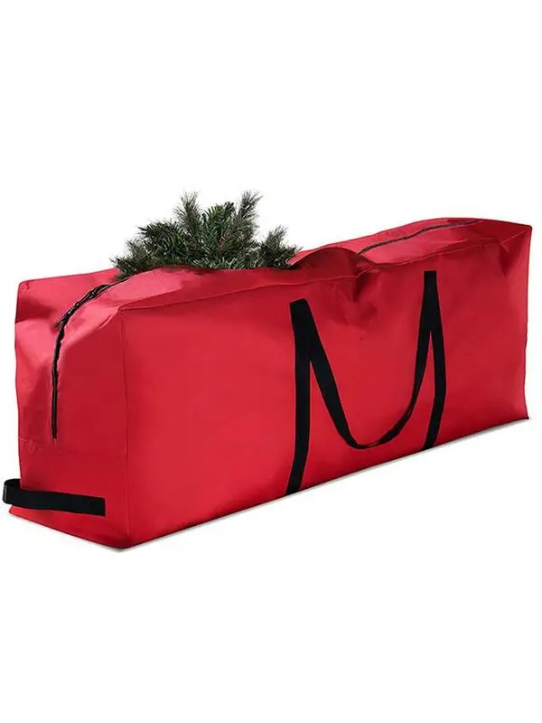 

Праздничный Орнамент, сумка для хранения на Рождество, искусственный карман на молнии с эргономичными ручками для дома, праздника