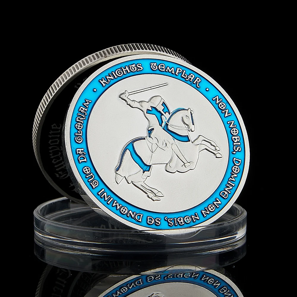 Серебряная сувенирная монета Blue Knights Templar