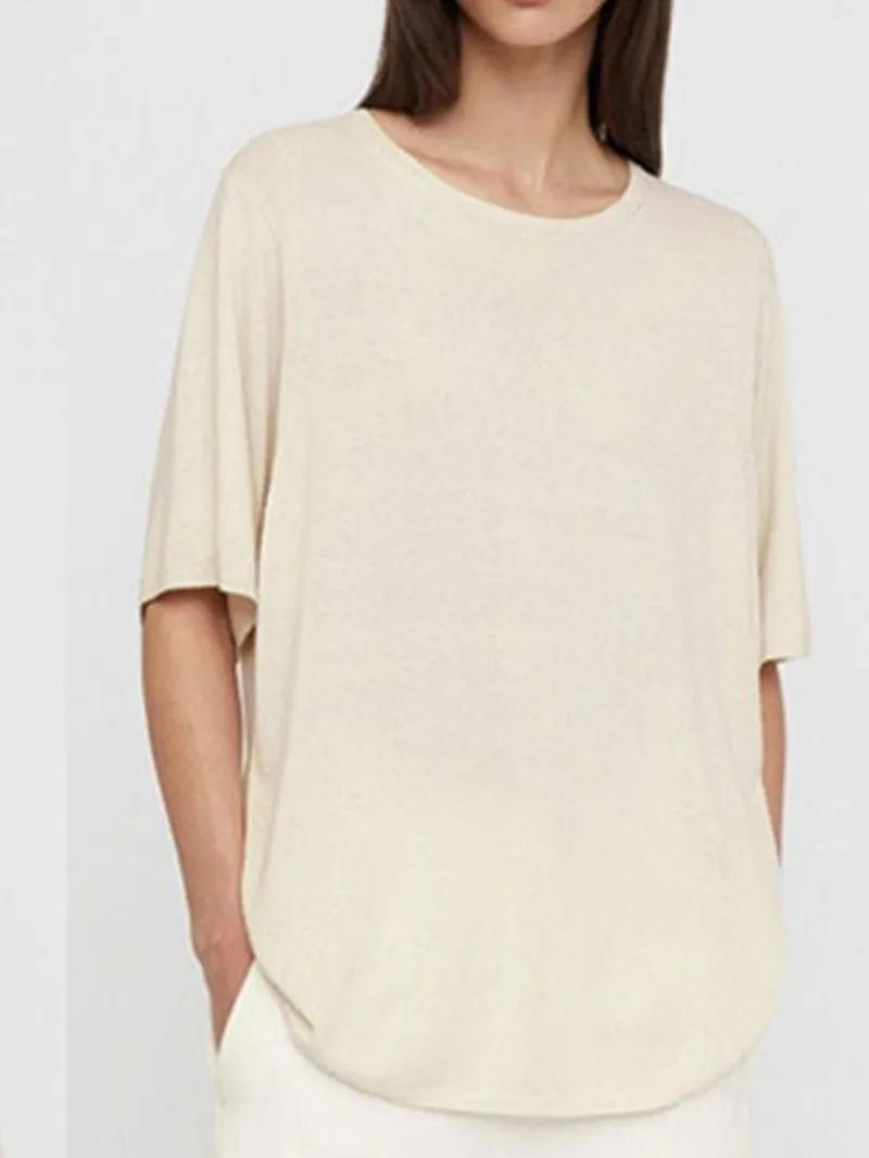 

Women O-Neck Casual Short Sleeve Simple T-shirt