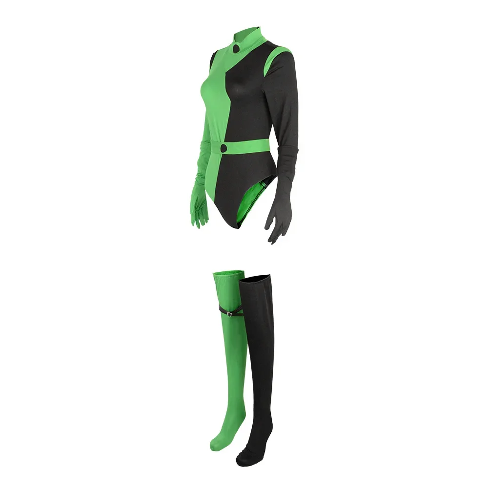 Фото Новый костюм для косплея Shego из аниме 2026 года: сексуальное женское белье, топ и брюки, наряд для Хэллоуина, карнавала, вечеринки, ролевых игр №1