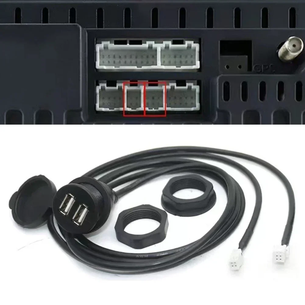 Автомобильная двойная USB-розетка основание для крепления на приборной панели