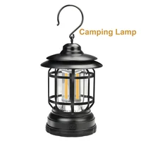 Retro Camping Lamp Outdoor COB Camp Portable Lantern LED Emergency Lamps Portable Spotlight Tent Light Retro Horse Lights