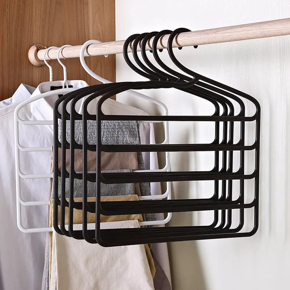 

5Pcs Thicker Aluminum Alloy Drying Racks Home Seamless Hanger Anti-slip Clothing Hanger Anti-rust Windproof Dress Clothes Rack