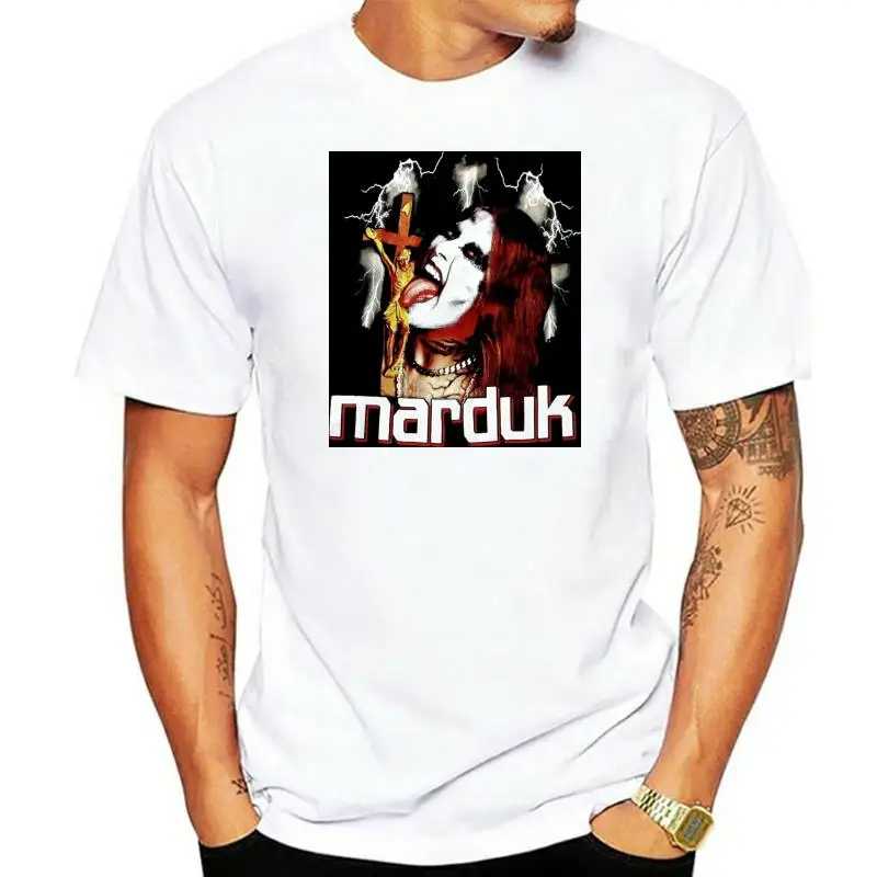 

Vintage MARDUK Unused T SHIRT black metal mayhem darkthrone death 100% Cotton Short Sleeve Summer T-Shirt