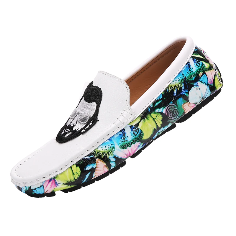 

Slip on Men Casual Shoes 2022 Fashion Breathable Genuine Leather Shoes Men's Flats Driving Shoes Male Outdoor Loafers Size 39-44