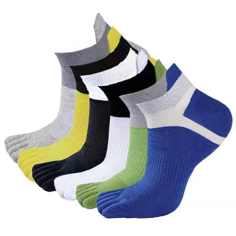 

Toe Socks Men Five Fingers Socks Breathable Cotton Cycling Socks Sports Running Black White Grey Calcetines Happy Socks Meias