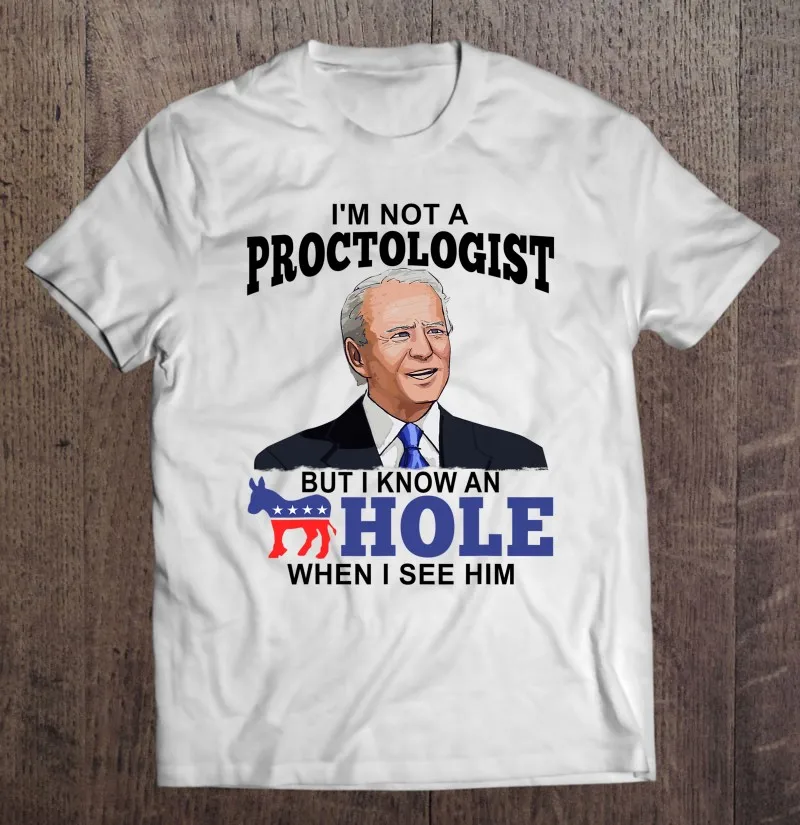 

Футболка мужская оверсайз с принтом «I'm Not A protology Anti Biden Gas»