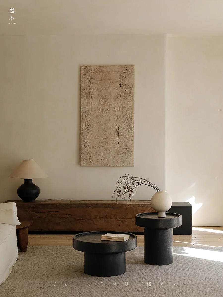 Gongmu | Креативный/Герметичный чайный столик из цельной древесины в японском стиле
