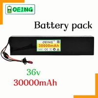 2022 new 18650 lithium battery pack 36v 30ah suitable for scooter electric bicycle built in 30a bms and fuse device 250w 600w