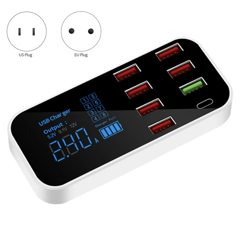 

Digital Display Quick Charger USB Charger HUB Tablet Mobile Phone Charger Adapter Fast Charger For Phone