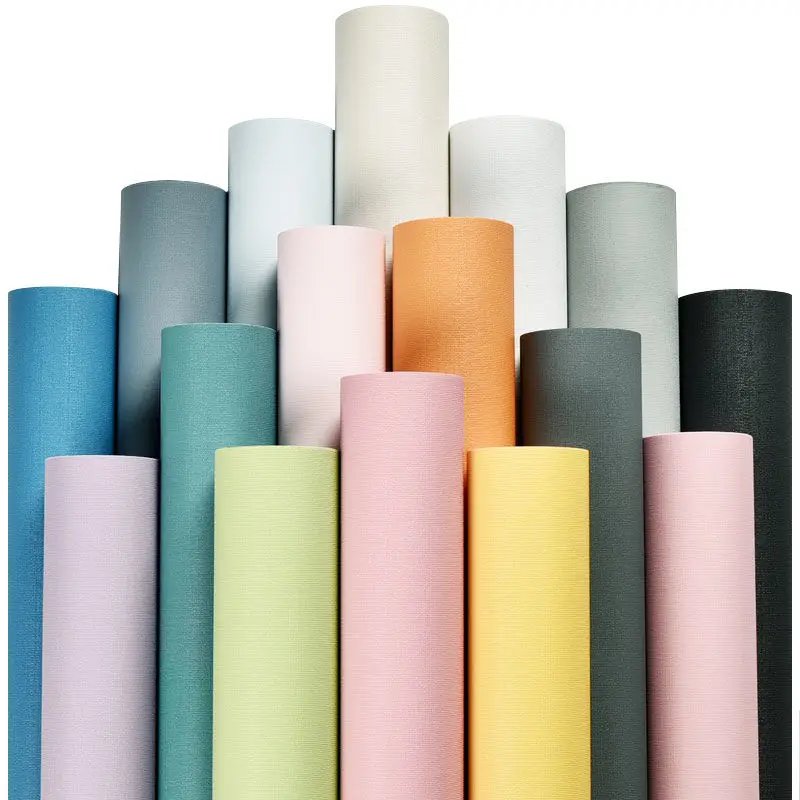

Renovation Solid Color Vinyl Waterproof DIY Self-adhesive Wallpaper Contact Paper Wall Sticker Film for Wall in Roll Home Decor