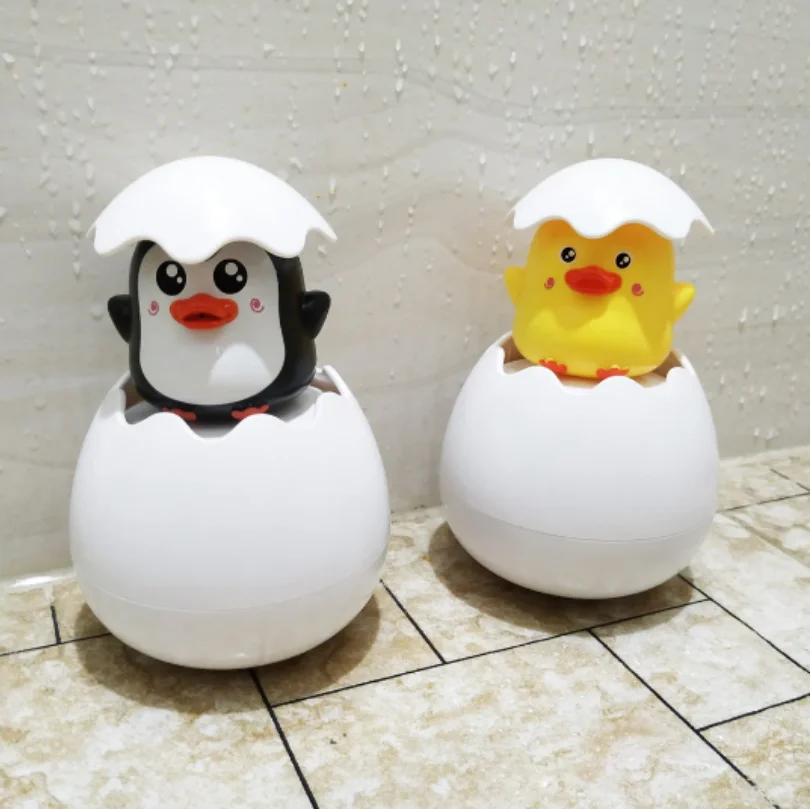 Baby Bathing Toy Kids Cute Duck Penguin Egg Water Spray Zraszacz Łazienka Prysznic Pływanie Woda Zabawki Dla Dzieci Prezent