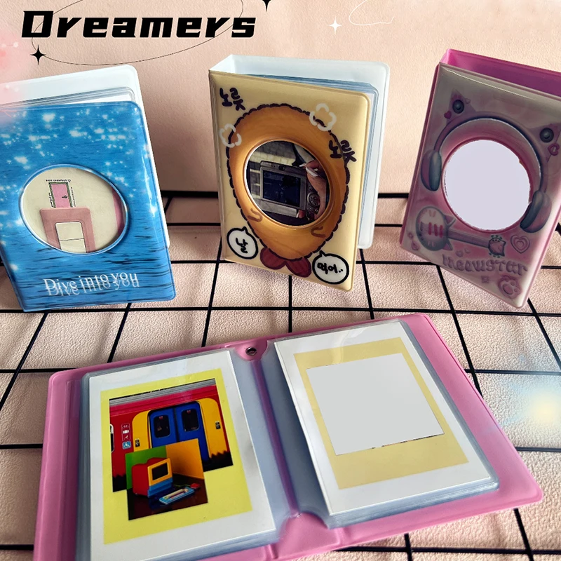

3 Inch Photo Album Korean Idol Pictures Storage Book INS Mini Cartoon Cute Photo Album Kpop Photocard Holder Collect Book