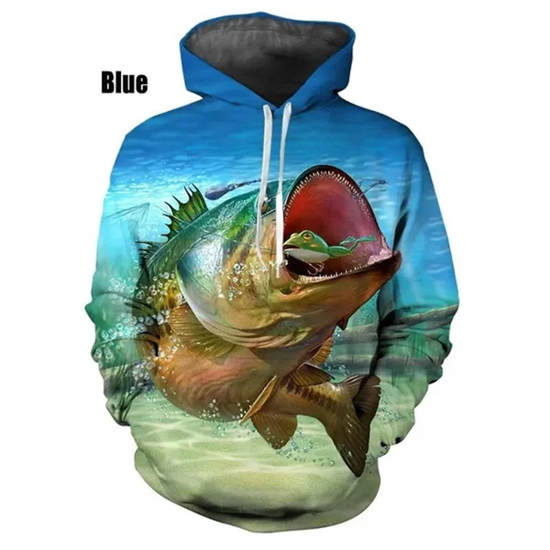 

Худи мужское с 3D-принтом рыбы и карпа, y2k