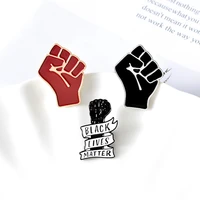 black fist proposes solidarity fist brooch biacl lives matter brooch spot wholesale and retail lapel pins
