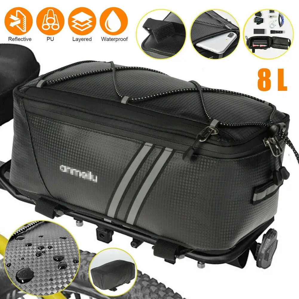 

Waterproof Bicycle Rear Rack Seat Bag Bike Cycling Storage Pouch Trunk Pannier Driving Tail Box Accessories