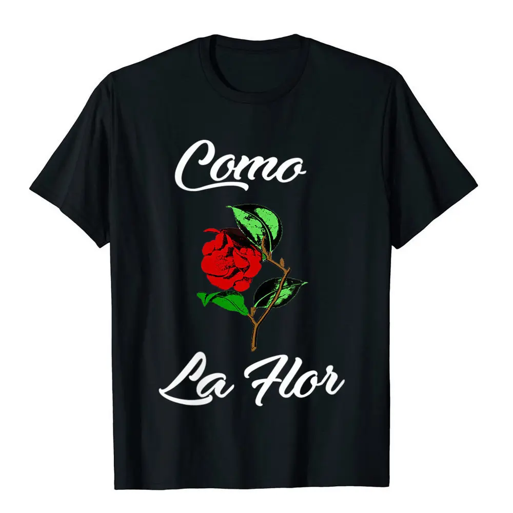 

Womens Como La Flor Spring and Summer Funny Cotton Men's and Women's Short Sleeved T-shirt Fashion Large Casual Top