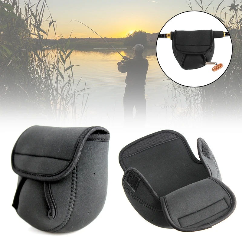 

S/m/l Black Spinning Fishing Reel Cover Neoprene Wheel Protective Soft Case Waterproof Reel Bag Storage Tool Fishing Accessories