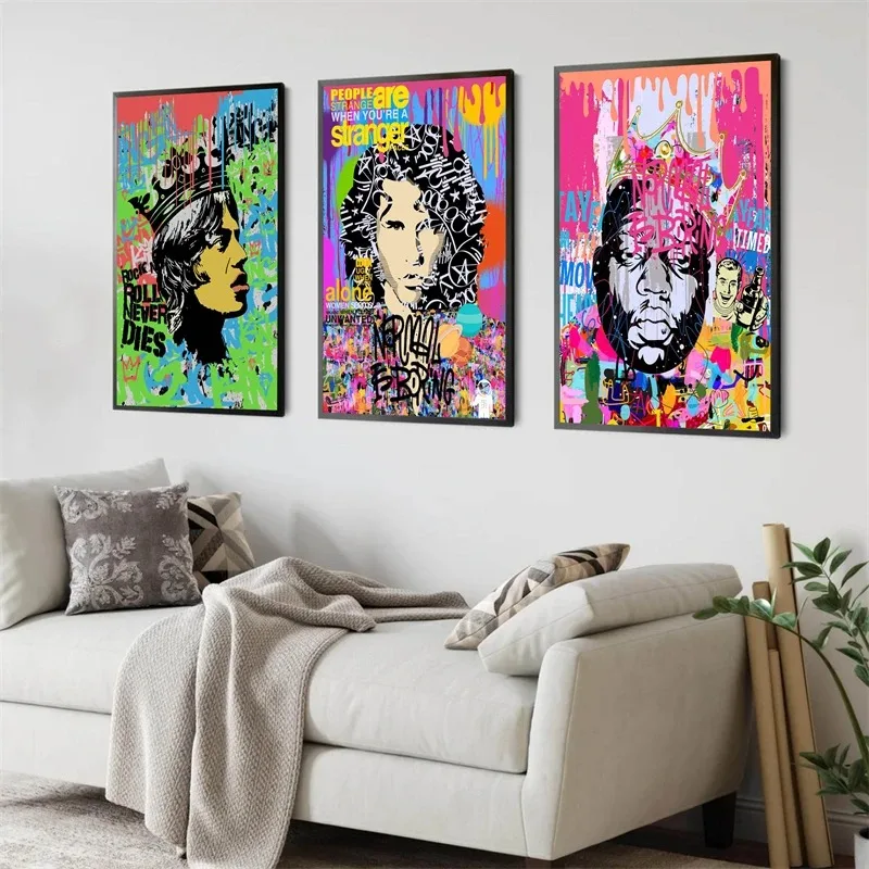 Современное скандинавское поп-арт граффити музыкальный постер эстетическое