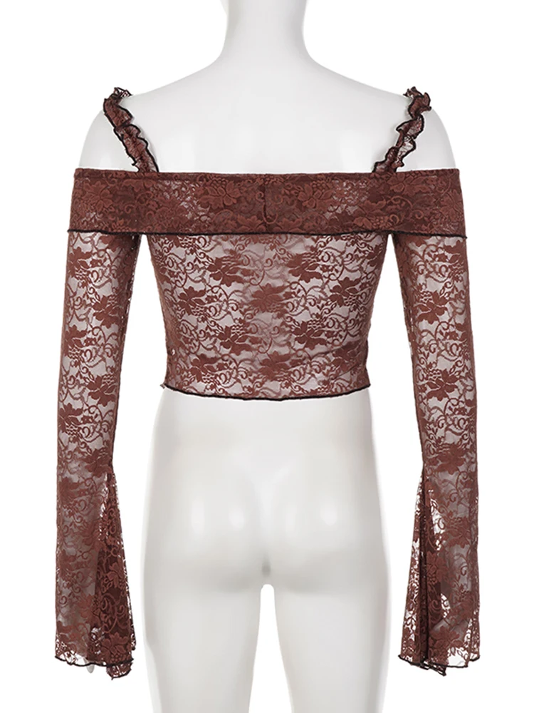 Винтажная кружевная футболка для женщин IAMSURE