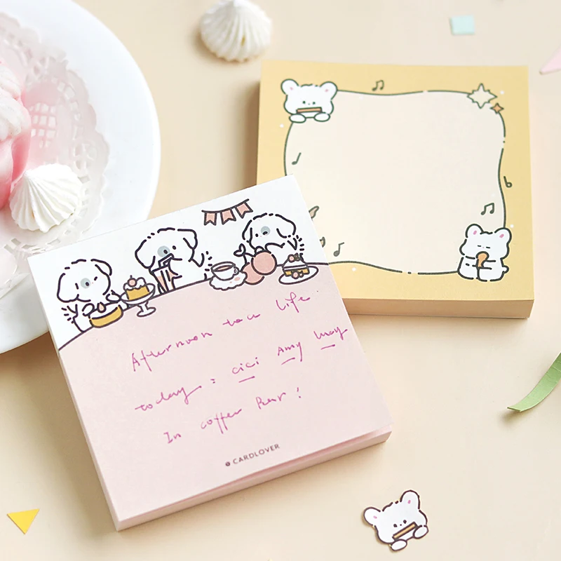 

100 листов Kawaii щенок блокноты для записей Pay Note эстетика нежелательный журнал милый Декор коллаж материал Скрапбукинг планировщик Дизайн Бум...