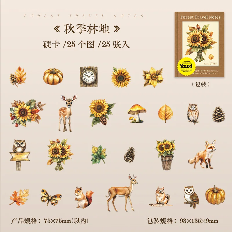 

25 шт./1 лот каваи канцелярские наклейки лесные дорожные заметки мусорный журнал декоративные скрапбукинг DIY ремесленная наклейка