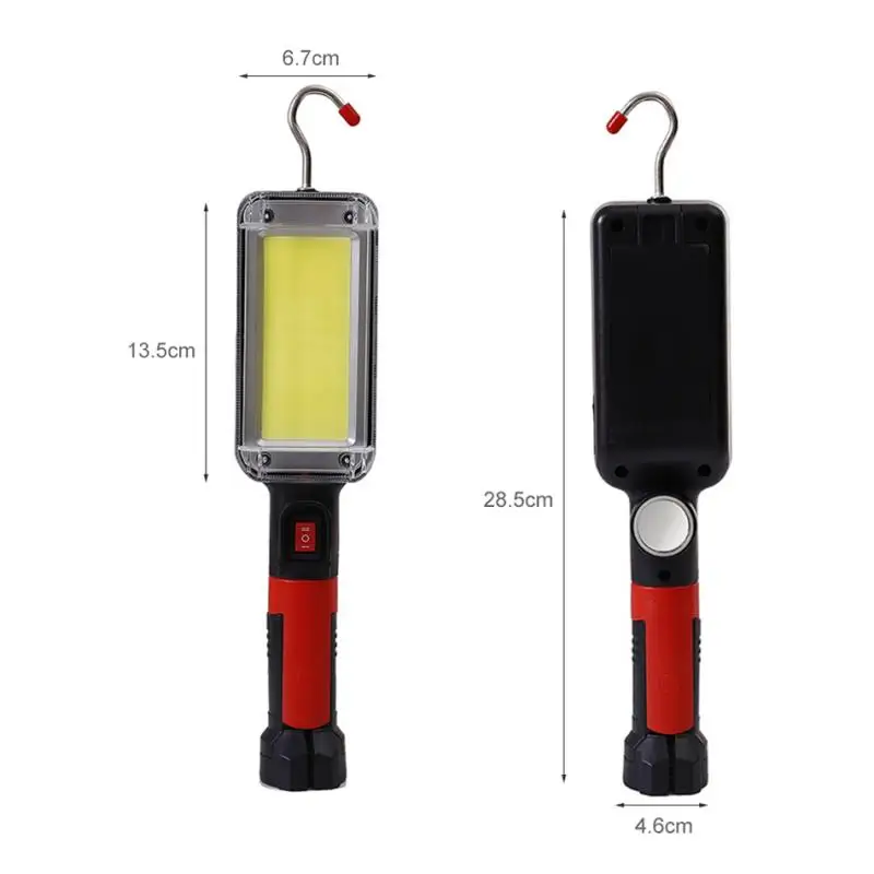 Portable Usb Charging Emergency Work Light Portable Outdoor Led Flashlight Adjustable Waterproof Magnetic Hook Camping Light