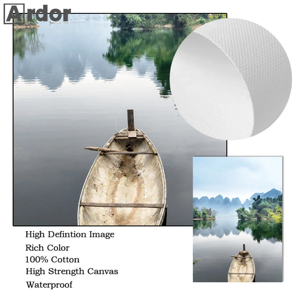 Настенный постер в скандинавском стиле Картина на холсте с изображением озера