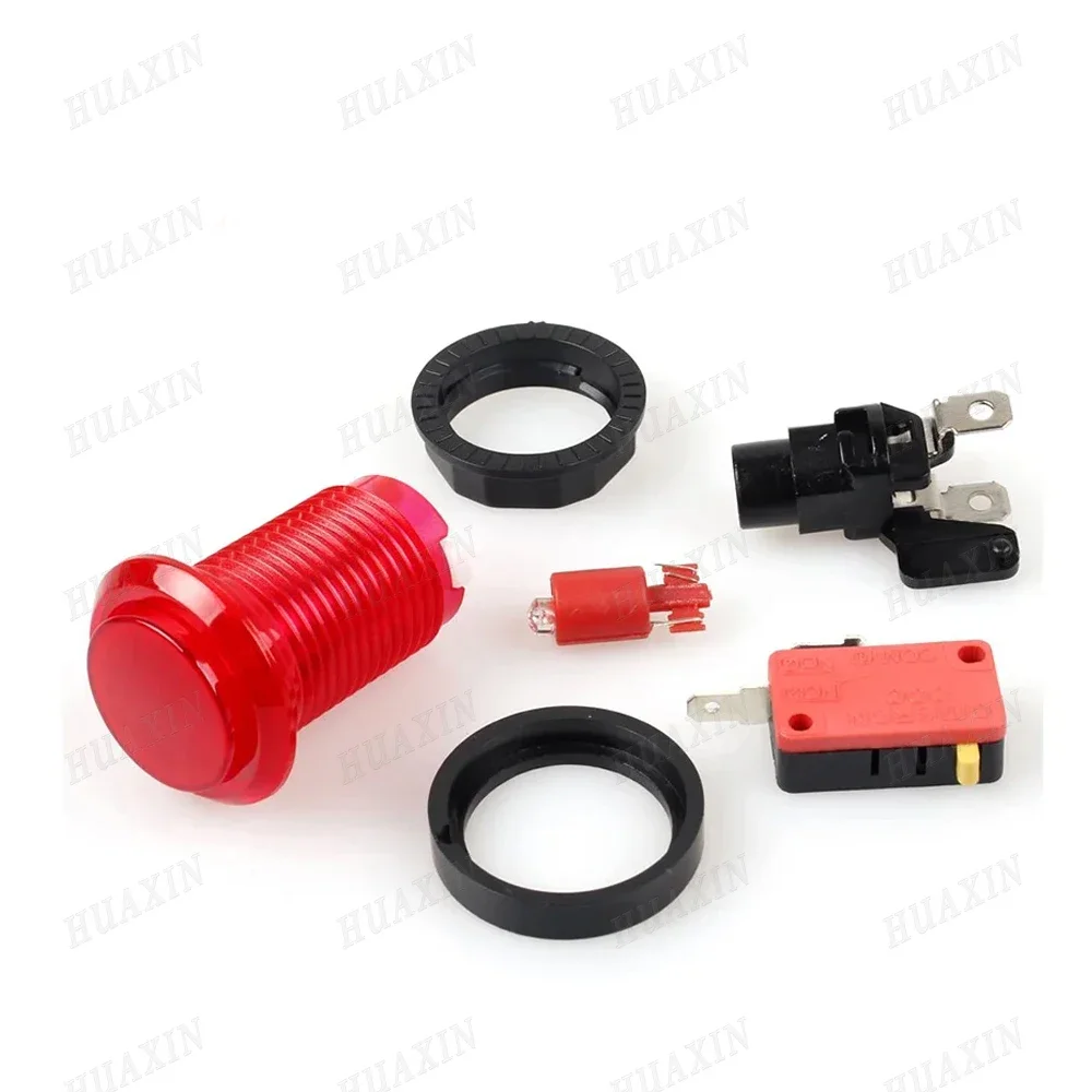 Полностью прозрачная кнопка для аркадных игр 28 мм 12 В 5