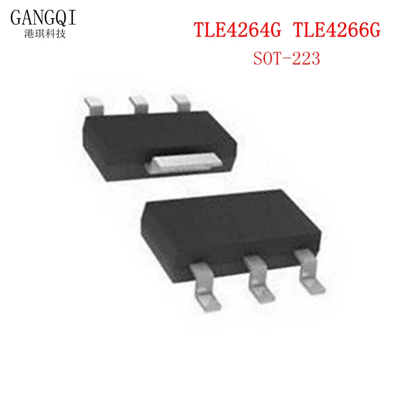 10 шт., TLE4264G, TLE4266G, SOT223, TLE4264, TLE4266, SOT-223, LDO, низкий выпадающий регулятор, чип, транзистор, новая модель