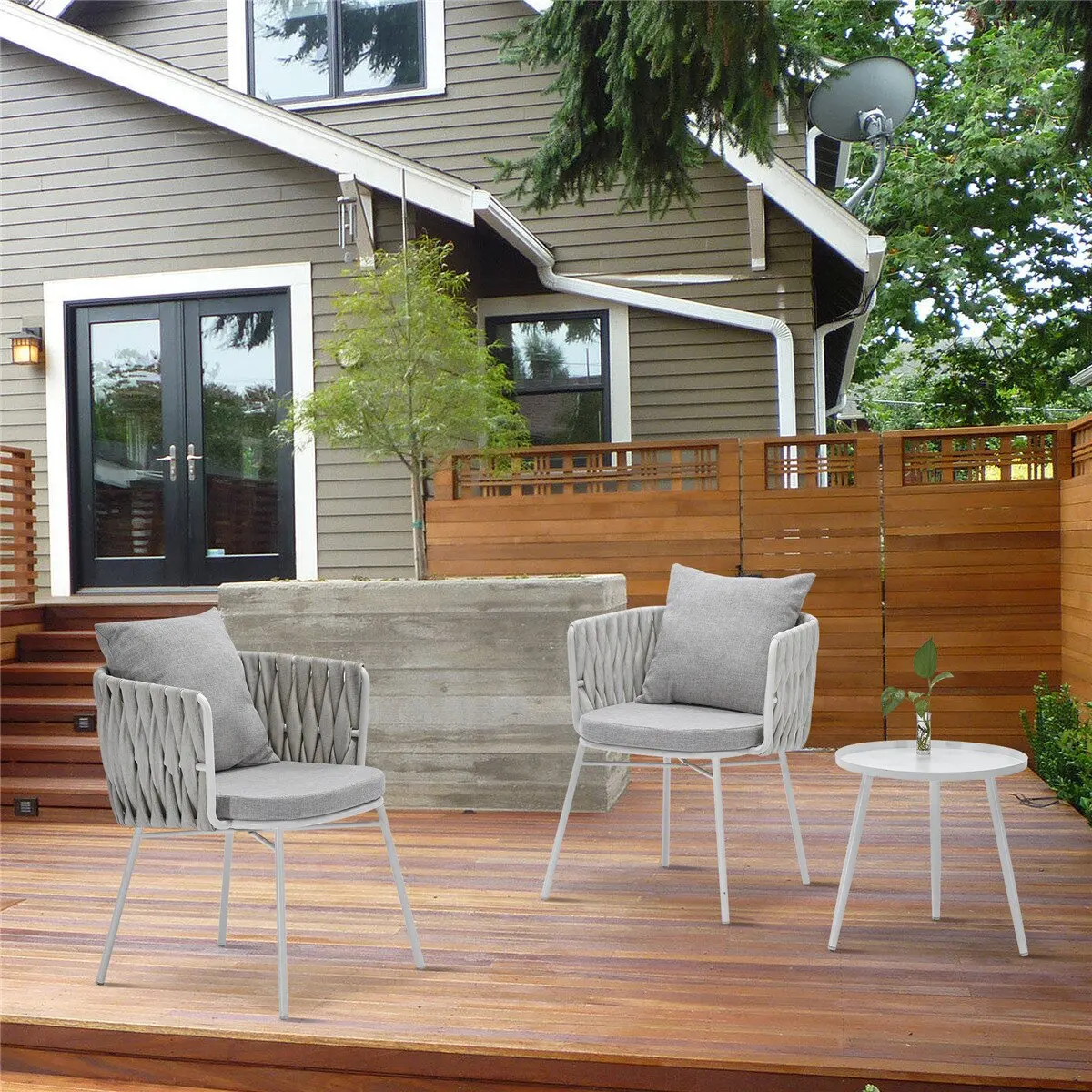 Группа сидений для патио уличная алюминиевая веревочная мебель наборы бесед на