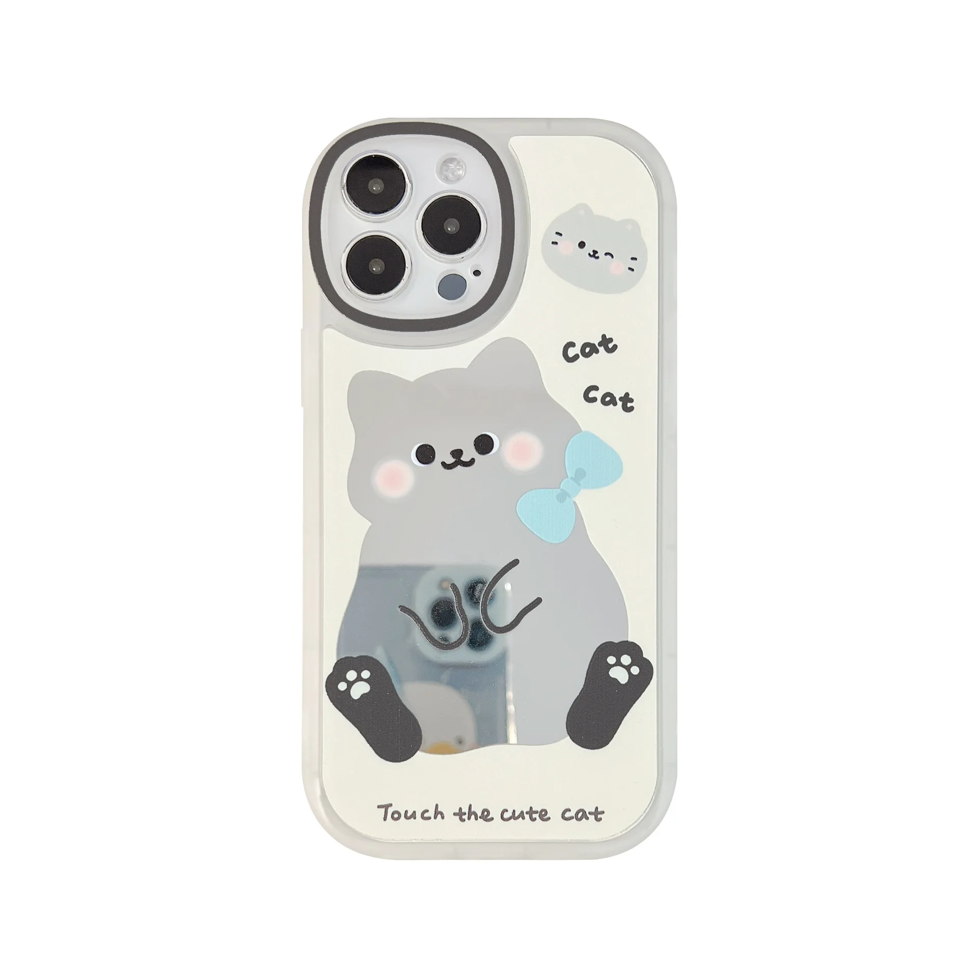 Milk White Ins Cartoon Cat Suitable for iPhone 12 Phone Case 11 Apple 13 Pro Max Makeup Mirror Xs Protective Case 14 Anti drop x