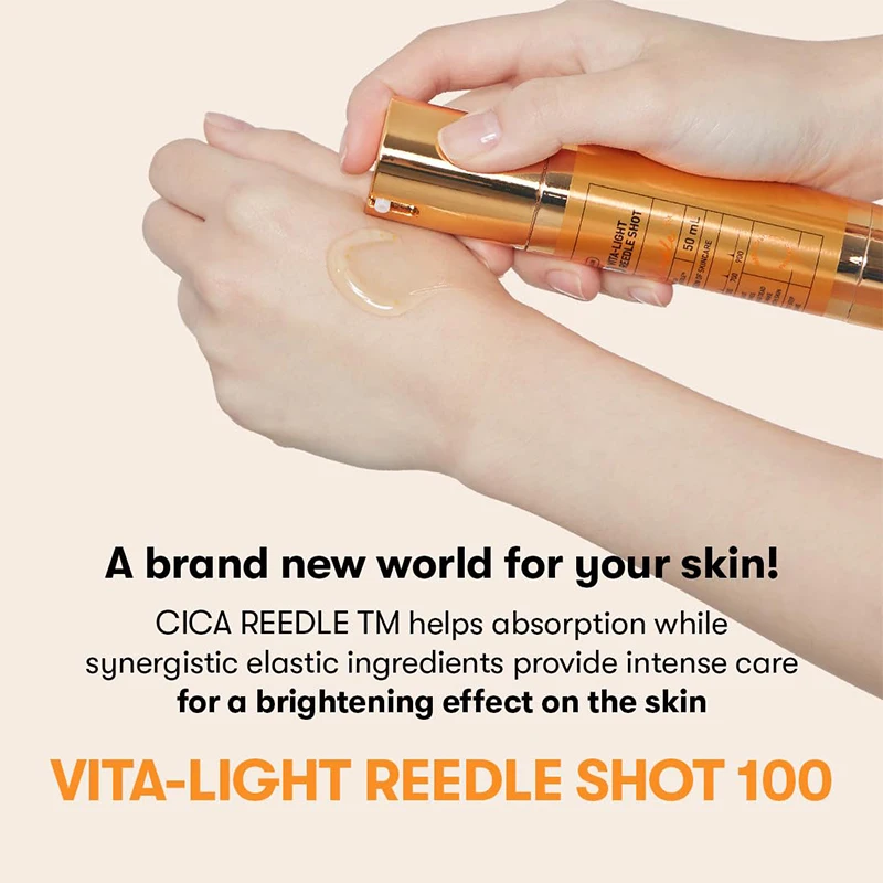 Фото Сыворотка Vita-Light Reedle с капсулами витамина C и витамином E: Корейский бустер для кожи, улучшающий текстуру кожи, интенсивное сияние на ночь №3