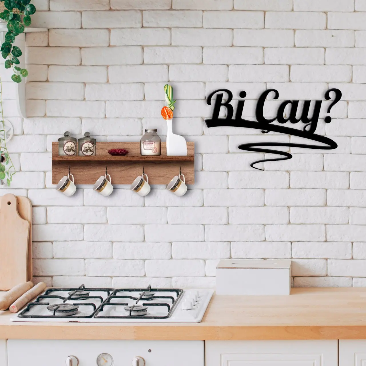 

BK домашние полки из натурального дерева, Декоративная вешалка для чашек и настенная сувенир-2