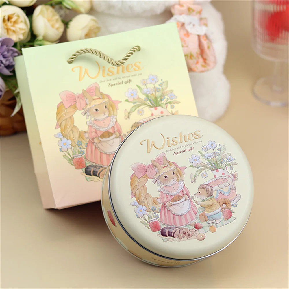 Мультяшный кролик датская жестяная коробка для печенья вечеринка свадьба день