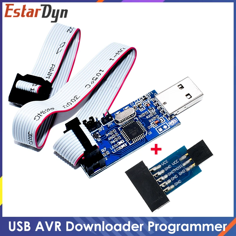 Программатор USBASP USBISP AVR ATMEGA8 ATMEGA128 с поддержкой Win7 64K 10-контактная до 6-контактного