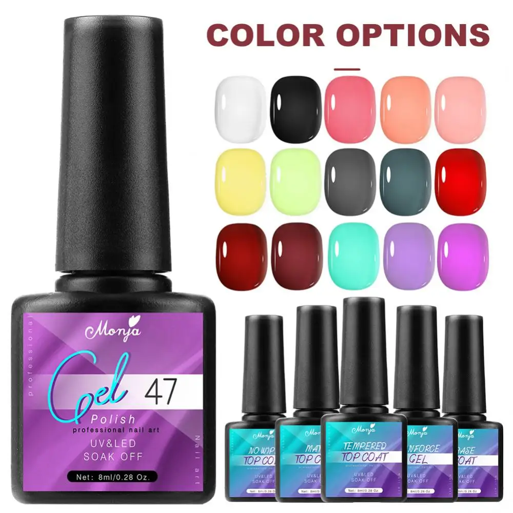 

15Colors Nail Gel Polish Semi Permanent Gellack Nail Color Glue Nail Art Salon Glitter 8ml Soak Off Organic UV LED Nail Gel Lady