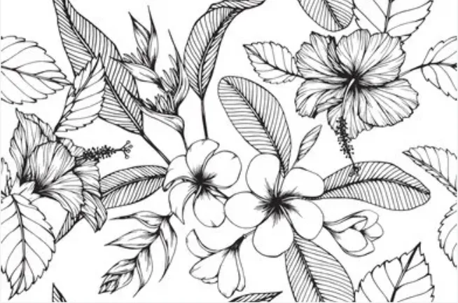 

Шелковые обои Beibehang "Райский лес", черно-белые листья